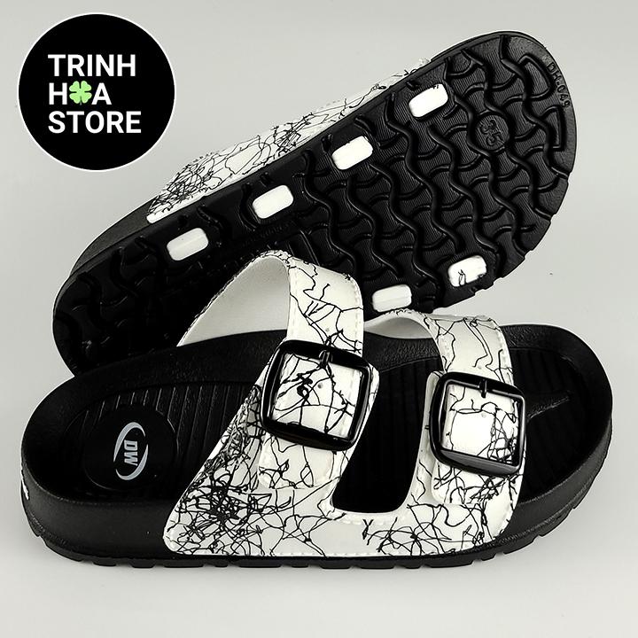 Dép nam , nữ quai ngang big size , chốt cài xuyên đế , siêu bền - Hàng VNXK - TRINHHOASTORE – TH049-3 Nhung DéP Đồng Đế Bằng