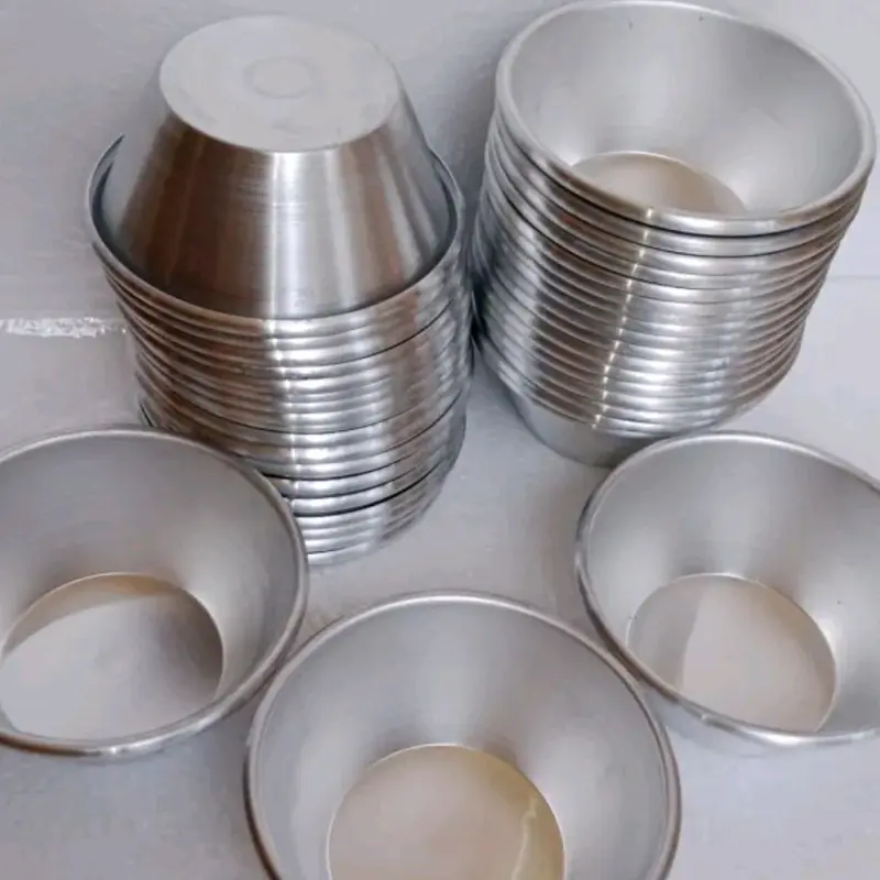 mangkok kobokan alumunium/nasi tim pres tanpa sambungan ukuran 12 cm 0