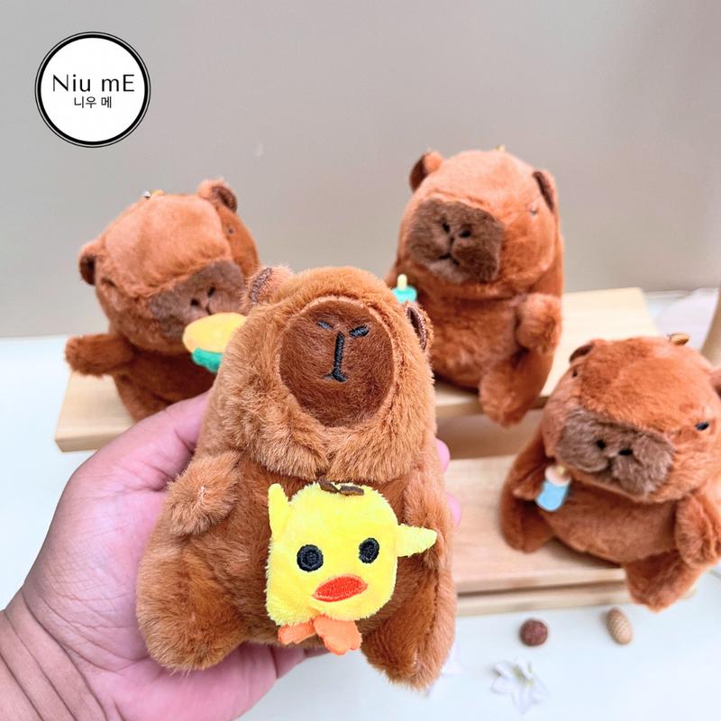 Gantungan Kunci Capybara Ingus Ayam Capybara Keychain Bag Charm Lucu Unik Plush Kado Hadiah Ulang Tahun Boneka Hiasan Capibara / Kapibara / Capybarra Bisa COD 4
