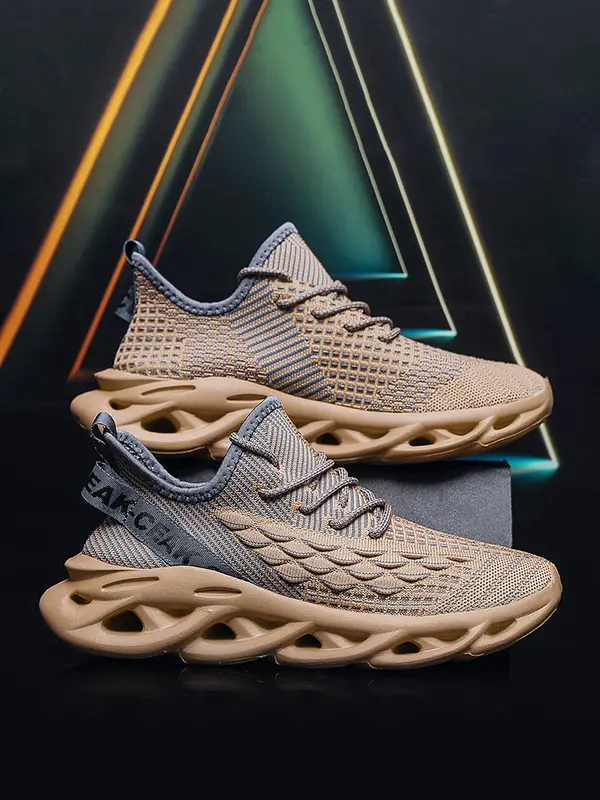 Men's Letter Pattern Lace Up Low Top Sneakers, Casual Breathable Comfortable Sports Running Shoes, Perfect for Students and Outdoor Sports 4