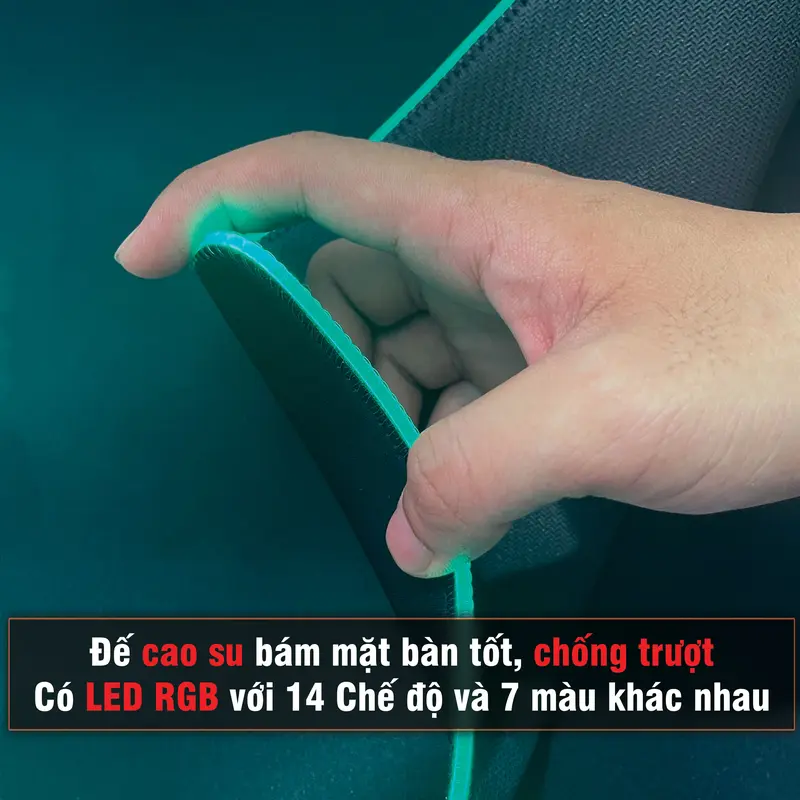 Lót chuột LED RGB, Pad chuột cỡ lớn 80x30 cm 2