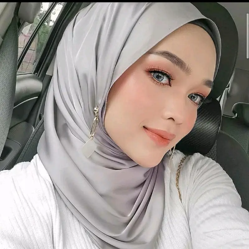 LUX SHAWL BUBBLE SATIN Silk Jilbab TikTok Shop Malaysia