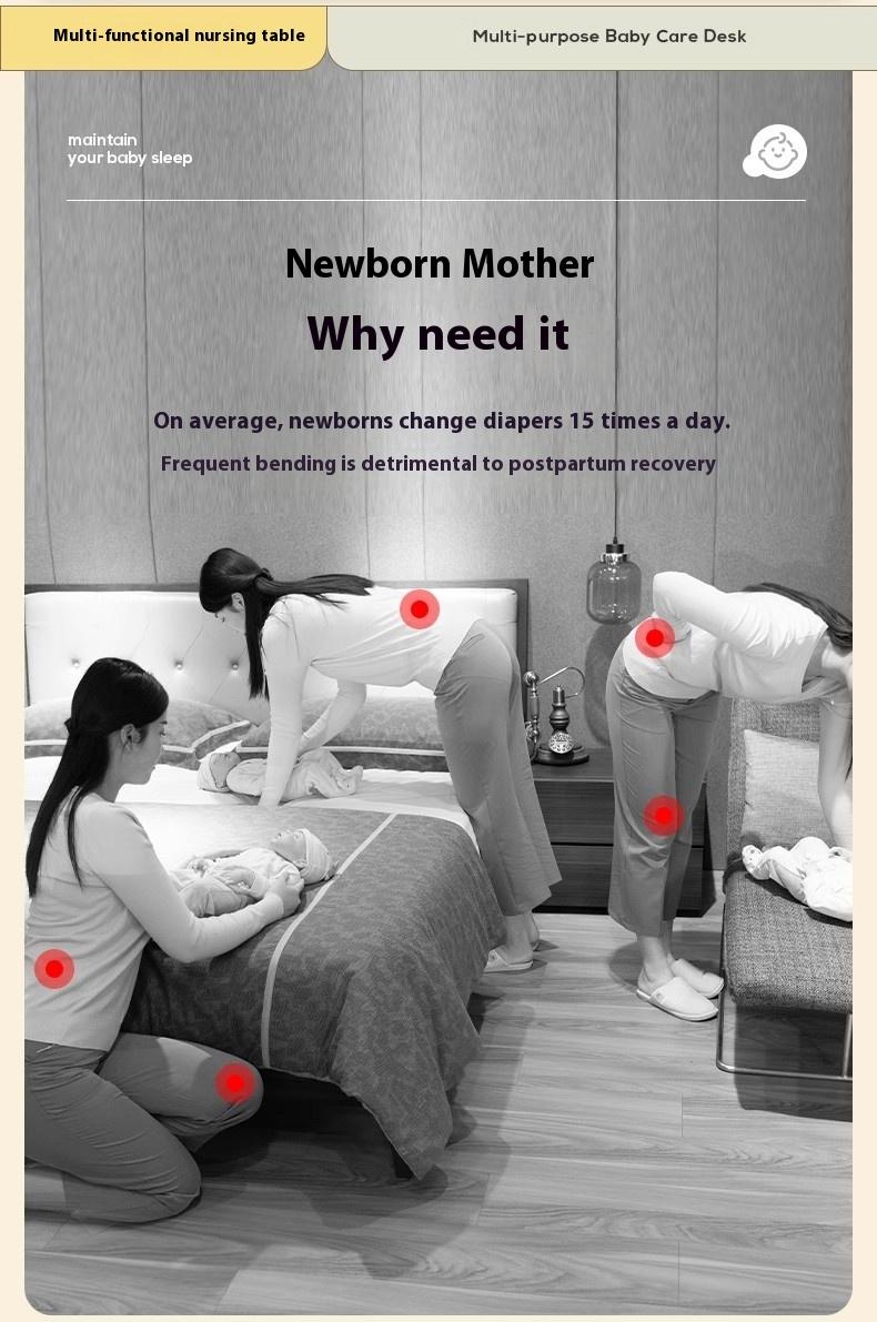 Product Introduction of 【SG Happy Baby】 [diaper changing table]Baby Diapers Changing Table Foldable Newborn Multifunctional 0-3 Years Old Care Diaper Nursing Table LAPN 2