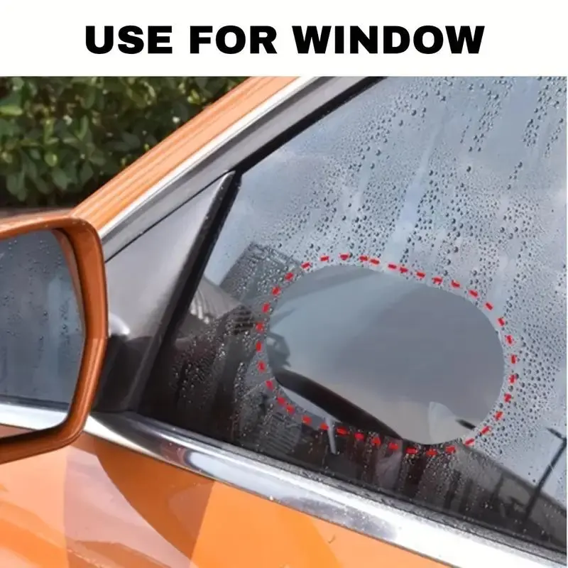 2pcs Car Rearview Mirror Rainproof Film, Anti-Fog And Water-Repellent Anti-Dazzle Rain-Proof Film For Automobile Rearview Mirror Side Window 7