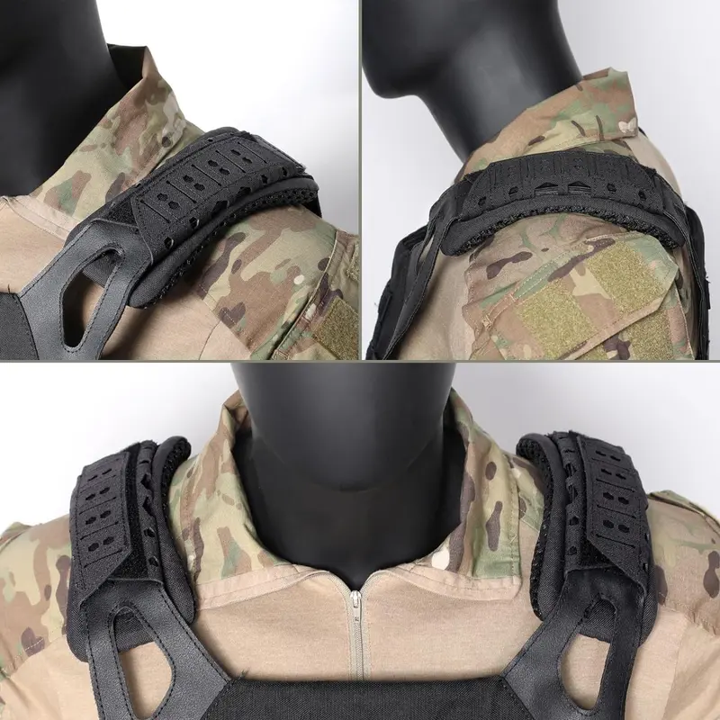 Outdoor Tactical Shoulder Pad, Breathable Laser Cut Tactical Vest Buffer Non-slip Shoulder Pad, Shoulder Strap Pad for Outdoor Sports 5