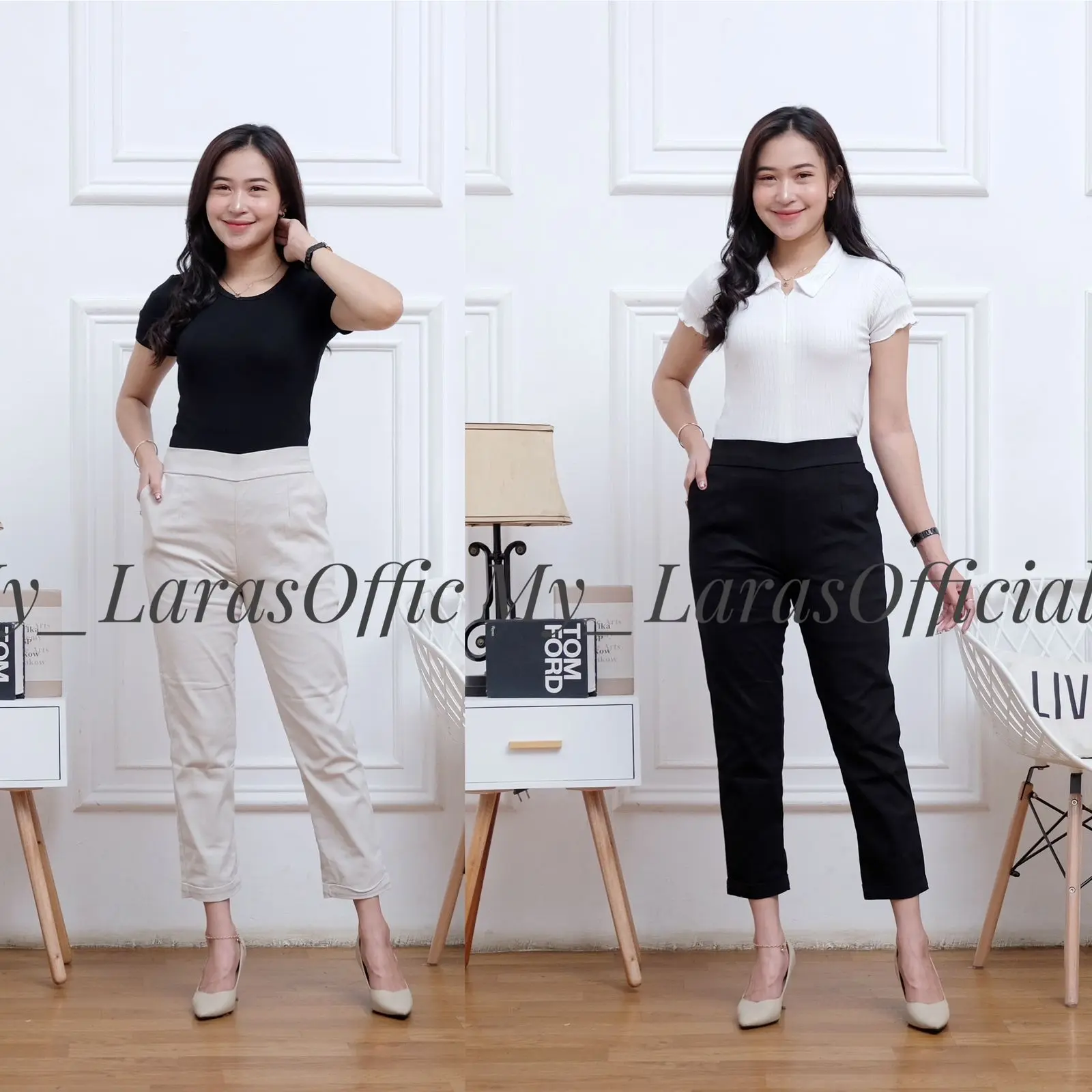Celana Gio Pants Panjang Wanita Katun Twill Combed