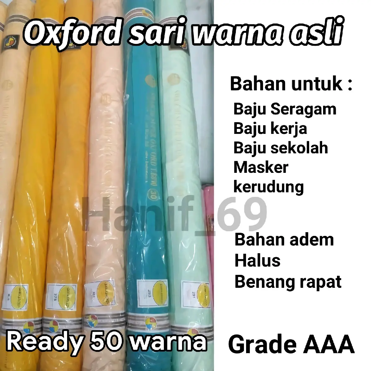 Kaon oxford / osfot / osfod sariwarna asli seragam sekolah kerja dll