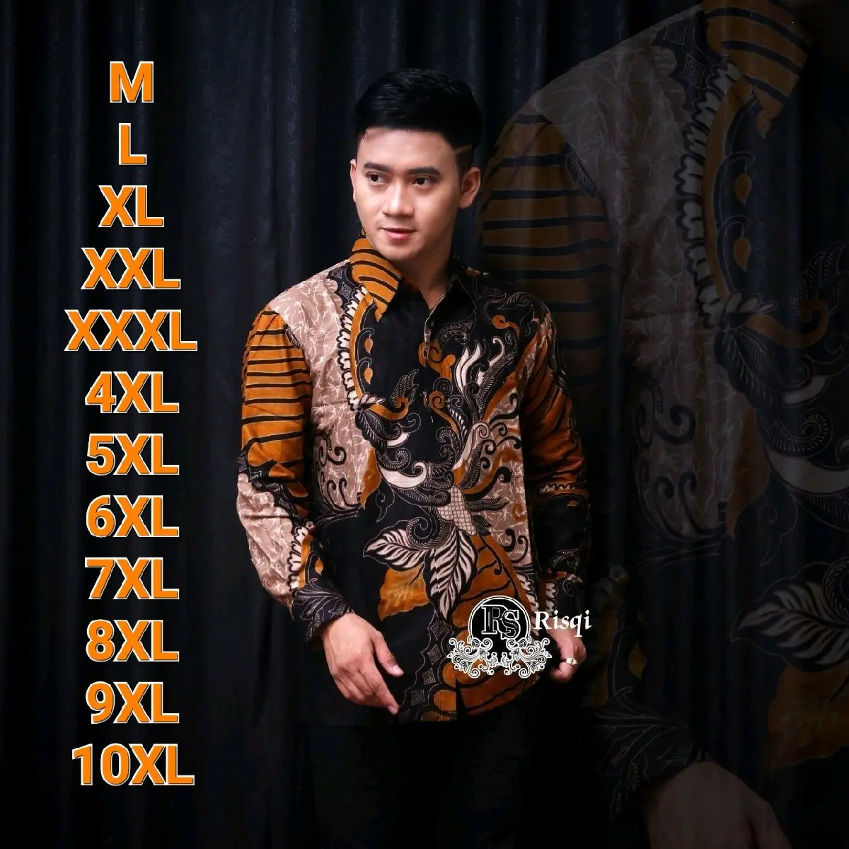 Kemeja batik pria lengan panjang motif sangkuriang size standart dan jumbo Katun Seragam