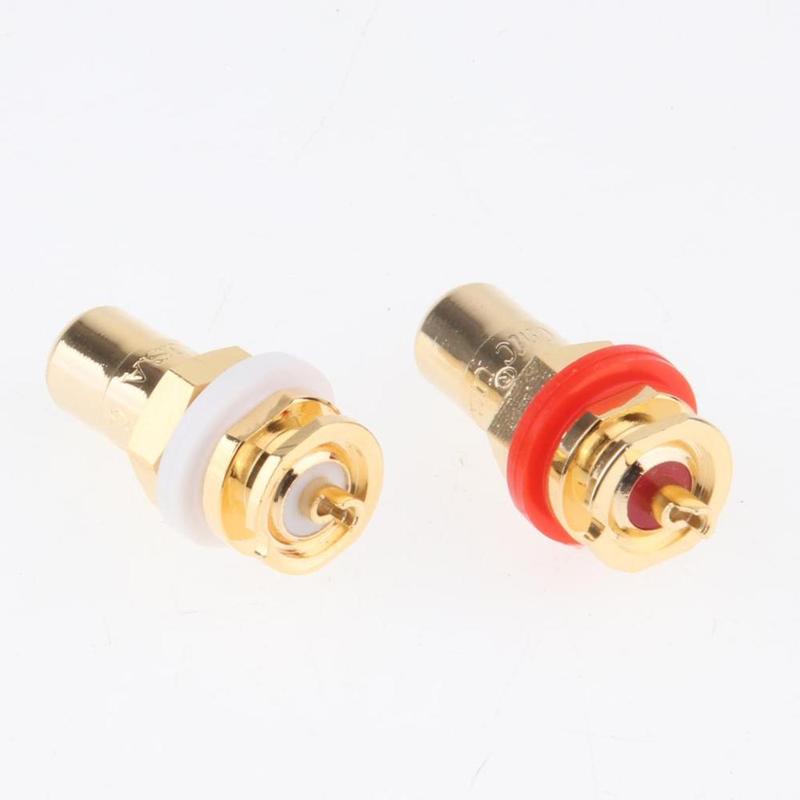 Pair Terminal Plug Socket Chassis Panel Mount - 6