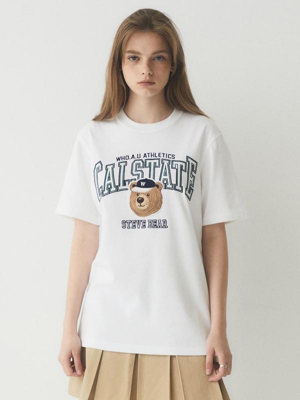 WHOAU Áo Thun Steve Campus Patch T-shirt[B]_WHRPE2492U