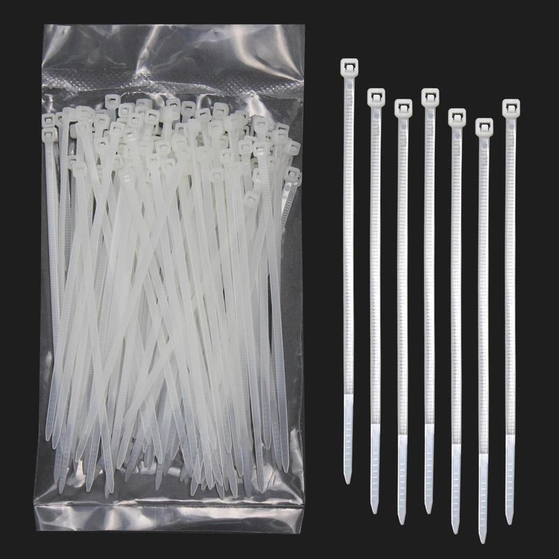 4 Inch Cable Zip Ties, Heavy Duty Durable Self-locking Wire Ties, 18lbs Tensile Strength Cable Zip Ties for Home, Garden, Garage, Workshop 0