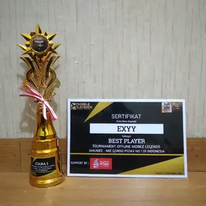 trophy/piala kejuaraan + sertifikat gratis revisi pengeditan