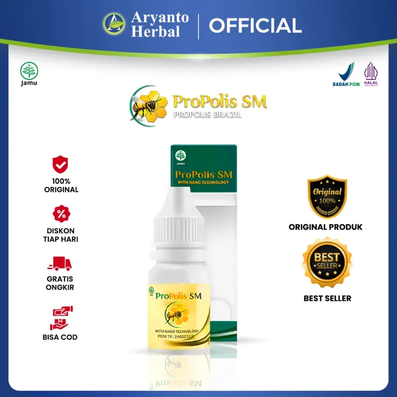 Propolis SM Brazilian Asli 100% Original With Nano Technology Isi 6 ml BPOM 0