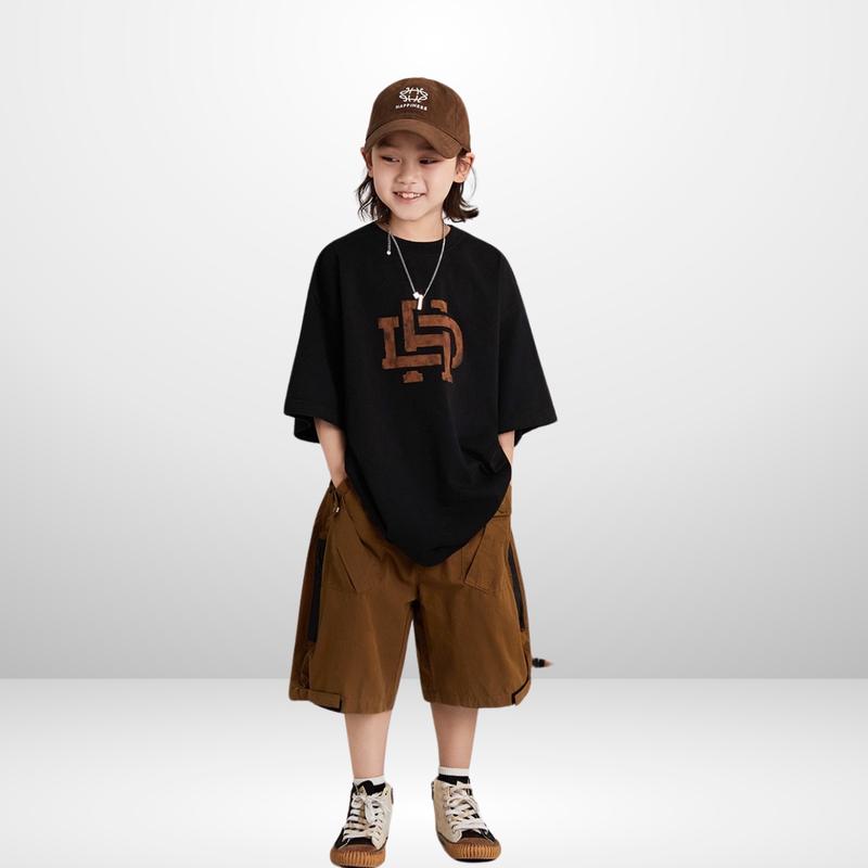 Product Introduction of JJ Kids Fashion | Áo thun thời trang trẻ em Unisex, áo phông Vải Cotton cộc tay hình, cổ tròn cho bé size từ 25 - 55kg | Extra Shipping 21