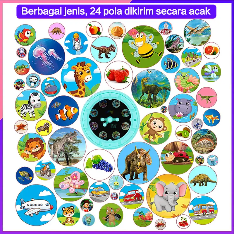 Mainan Anak Senter Proyektor 3 Piringan / Fun Flashlight / Mainan Proyektor Gambar / Mainan Edukasi 6