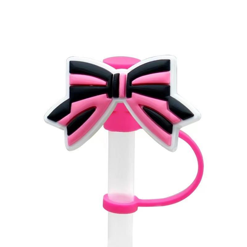 Random Color Silicone Straw Head Cover, 4pcs/set Reusable Straw Tip Cap, Cartoon Design Straw Dust Cap, Drinkware Accessories 5