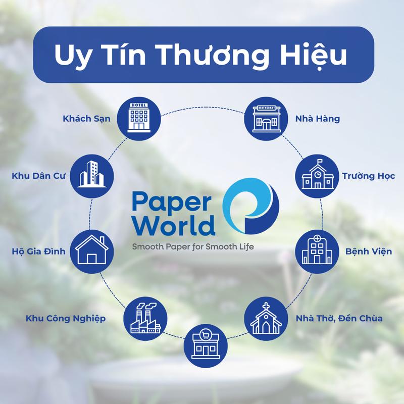 [Combo 10 cuộn] Giấy vệ sinh cuộn lớn 500gr tiết kiệm cho gia đình và toà nhà | AN KHANG AKC500 Thân thiện với môi trường Toilet - Thế Giới Giấy 4
