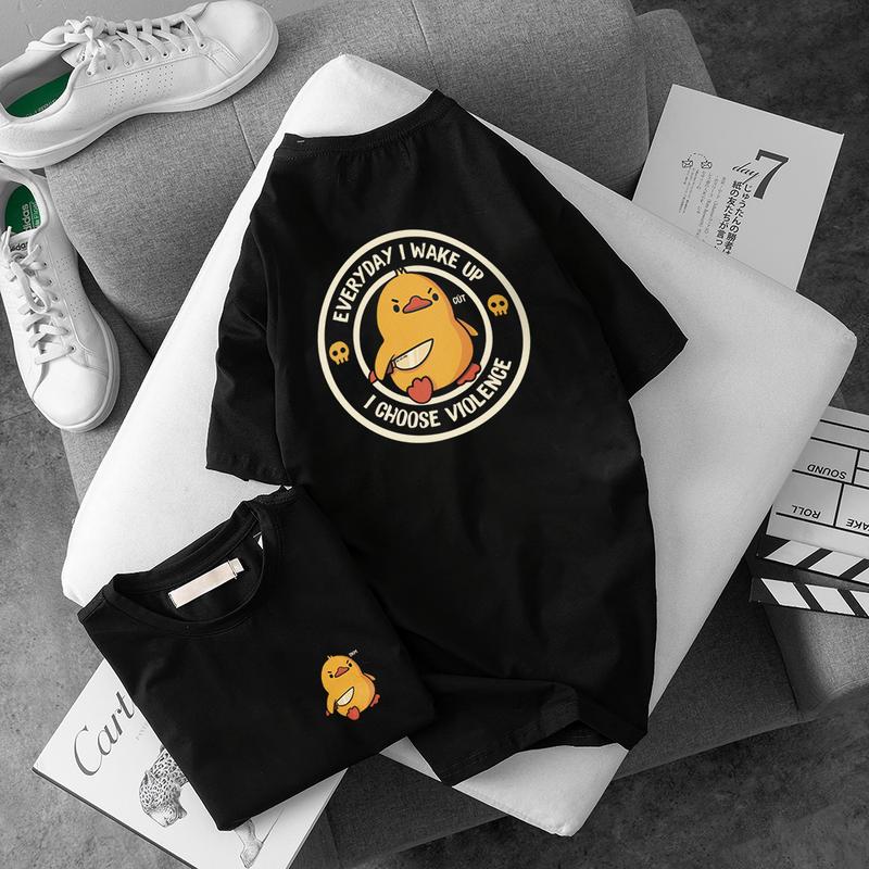 Product Introduction of Áo thun unisex local brand Vịt kute oách xà lách | Áo Vớ Vẩn | Cotton 250gsm 100% | Vịt 01 0