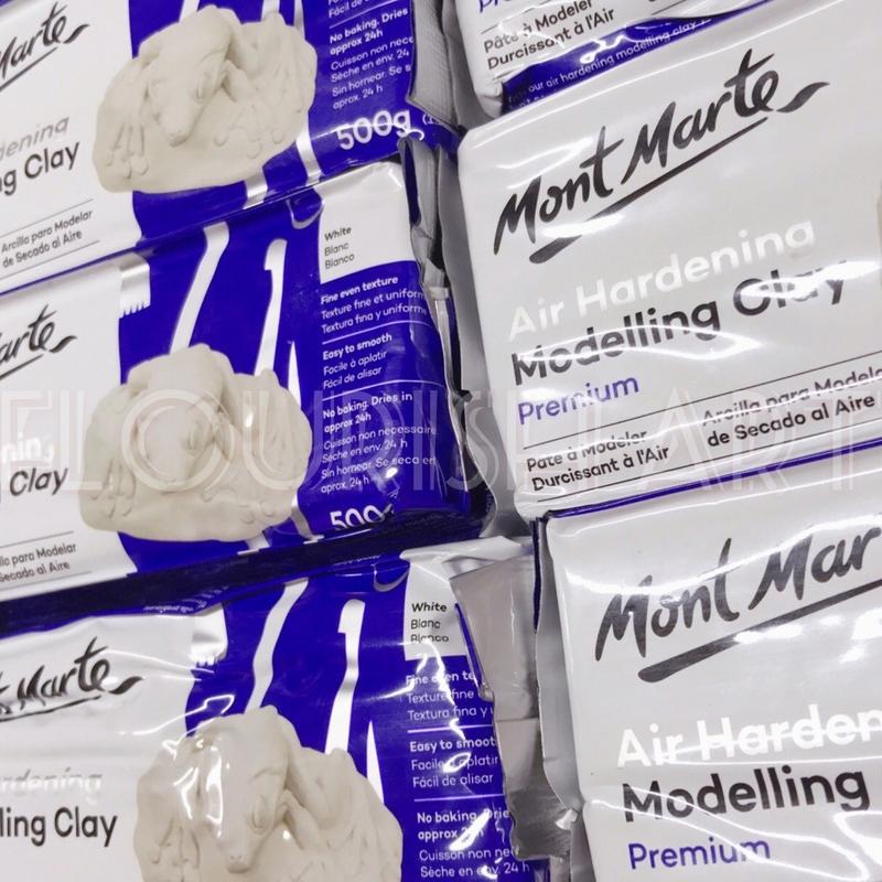 Đất Sét Tự Khô Mont Marte Premium Air Hardening Modelling 100G 500G 2Kg - Đồ Chơi Handmade 