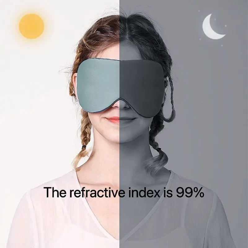 Eye mask to block light and relieve eye fatigue Double sided warm and cool ice silk eye mask