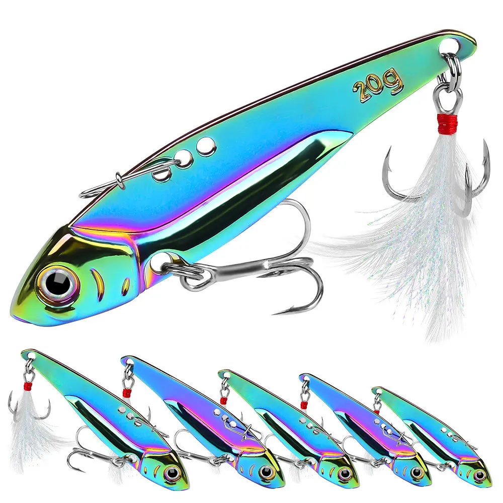 1Pcs Metal VIB Jig Blade Spoon Fishing Lure 5/7/12/15/20G Laser Vibration Artificial Hard Baits For Bass Pesca Fishing Tackle