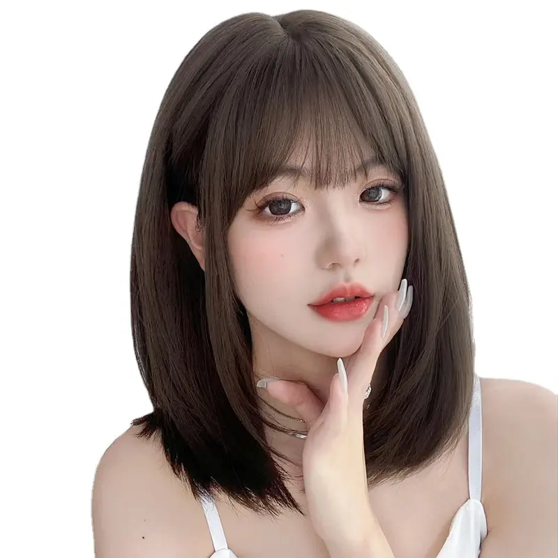 Tóc giả nữ Hàn Quốc nguyên đầu chất liệu tơ mềm mượt như tóc thật + tặng kèm lưới G60 Wig