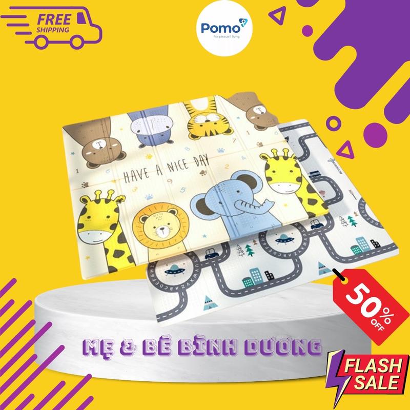 ￼Thảm xốp gấp cao cấp dày 1,5cm U.MOO trải sàn cho bé, thảm gấp gọn cho bé loại dày Đồ Chơi Len Kệ Chữ A