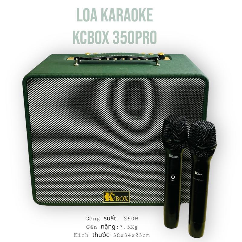 Loa Bluetooth Karaoke Nghe Nhạc KCBOX 350Pro, 3 đường tiếng,1 Củ Loa Bass ,1 Loa Mid, 1 Loa treble, 2 Micro UHF Chống Hú tốt -Công suất tối đa 250W phù hợp hát trong nhà hoặc ngoài trời, picnic, dã ngoại..