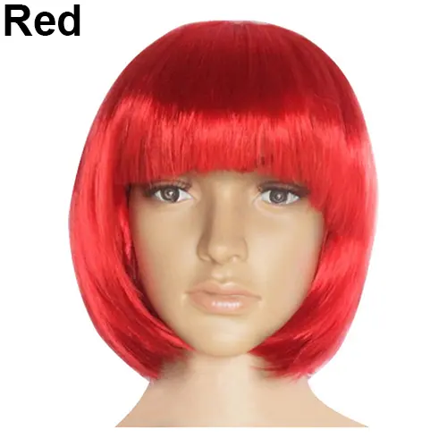 Tóc Giả Thời Trang Cho Nữ, Tóc Ngắn Thẳng, Đầy Đủ, Cosplay, Tiệc Tùng, Bob, Buổi Tối 8