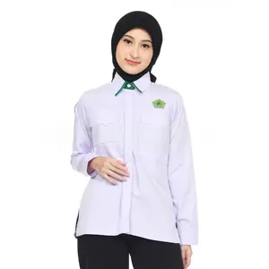 Kemeja Formal Kemenag Bahan Premium Model Terbaru 2024 - Varian Pria dan Wanita Bordir Panjang