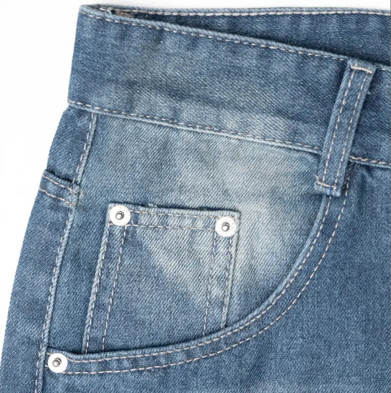 Quần Jeans Wash Cạp Cao Ống Rộng Unisex - Đẹp Tôn Dáng, 4 Màu Cho Nam Nữ Menswear Ong 4