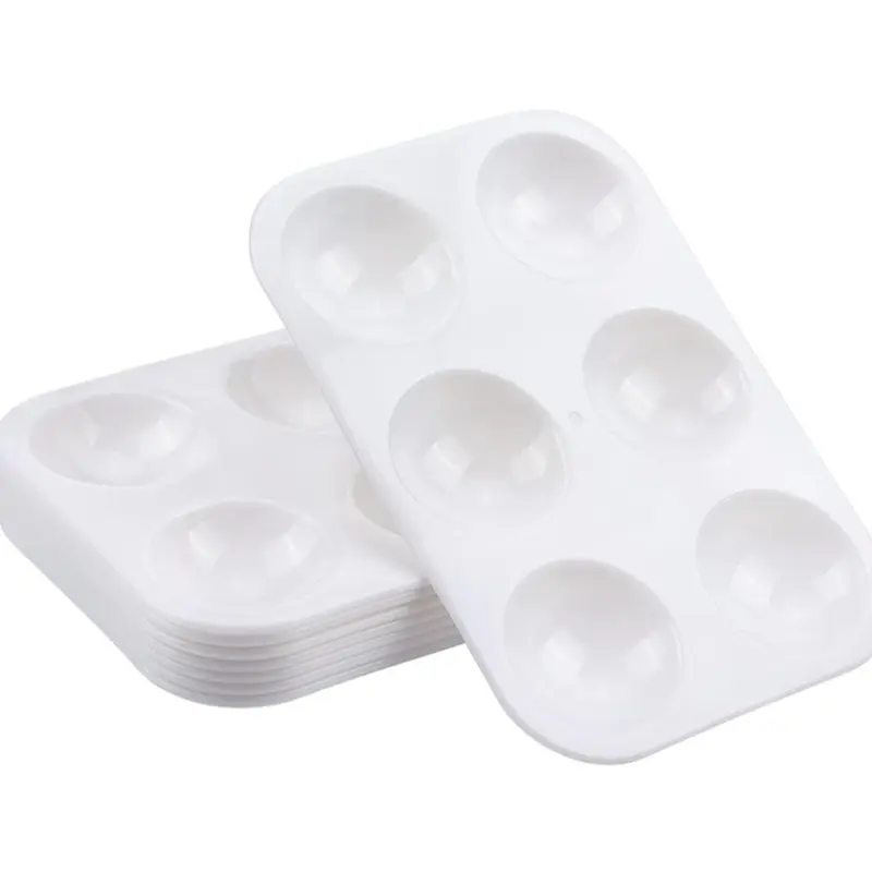 Plastic Paint Tray Palette, 8 Counts Watercolor Palette Painting Tray for Painting Party, DIY Craft and Art Painting 0