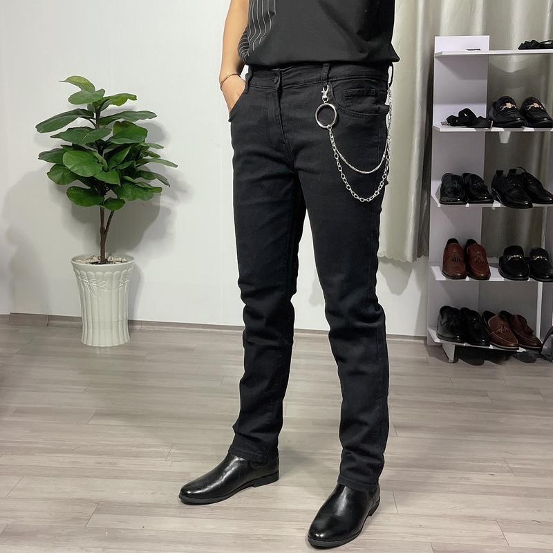 Quần Jean Đen Mix Dây Xích Nam Menswear Pants Có Túi