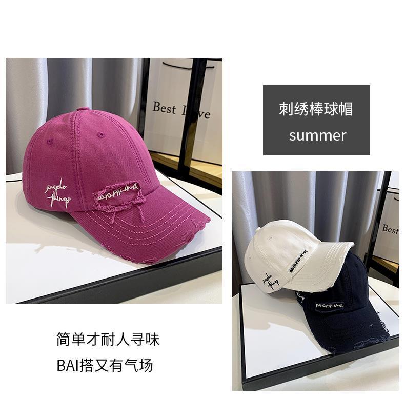 Product Introduction of Mũ Bóng Chày, Thời Trang Hợp Xu hướng Thiết Kế Lỗ, Chống Nắng, Dành Cho Nữ, Làm Cho Khuôn Mặt Trông Nhỏ Hơn, Phong Cách Hàn Quốc, Thương Hiệu Thời Trang Mùa Hè, Mũ Lưỡi Trai Màu Trắng, Thích Hợp Cho Nam Và Nữ 2