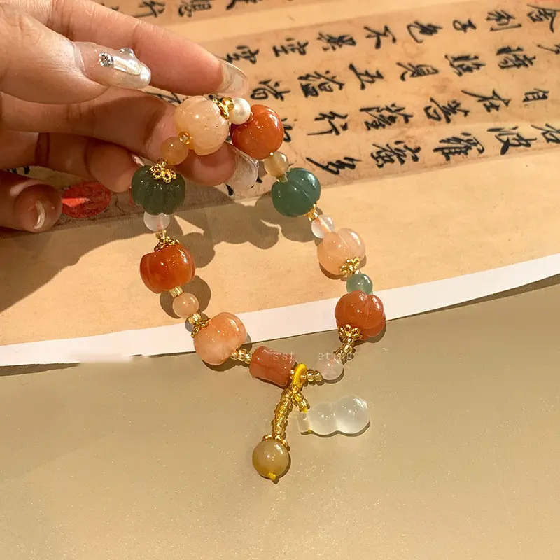 Gelang Manik-manik Labu Cina Baru Gaya Kuno Labu Ashi Desain Ornamen Tangan Untuk Gelang Wanita 6
