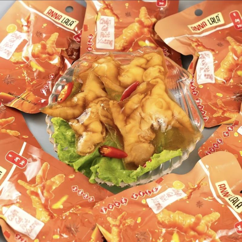 COMBO 30 Chiếc Chân Gà Rút Xương Anna Lala Vị Cay Dịu, Thơm Ngon, Giai Giòn, Food chângà tứ changa trung