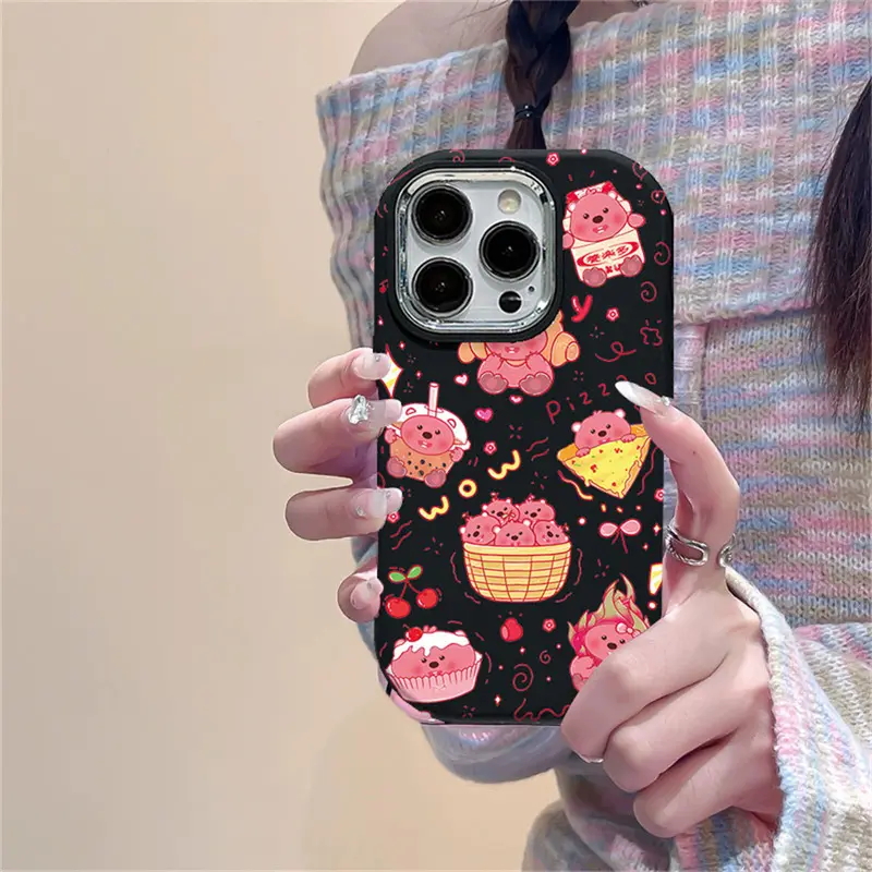 Casing untuk hp OPPO A3X A60 A38 A78 A18 A16 A17 A17K A57 A58 A15 A16K A54 A12 A5S A7 A94 A3S A53 A31 A52 A74 A95 A55 F9 A9 A16S A54S Pizza Ruby and versionCase 5