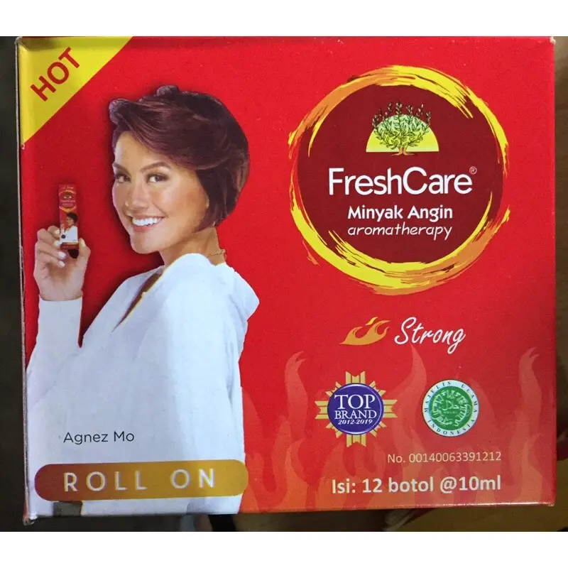 [1 box isi 12 pcs] Fresh care roll on hot strong aromatherapy 10ml/ freshcare merah aromaterapi 1