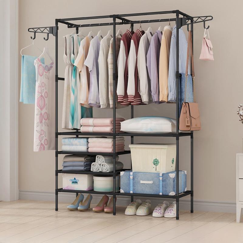 Product Introduction of 4-layer Clothes Rack, 1 Count Multifunctional Clothes Space Saving   Clothes Organizer, Home Organizer for Bedroom, Living Room, Office 3