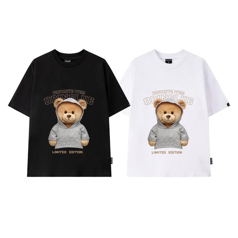 Áo Thun Oversize ODIN CLUB Stuffed Bear, Áo phông nam nữ unisex form rộng chất liệu cotton co giãn 2 chiều