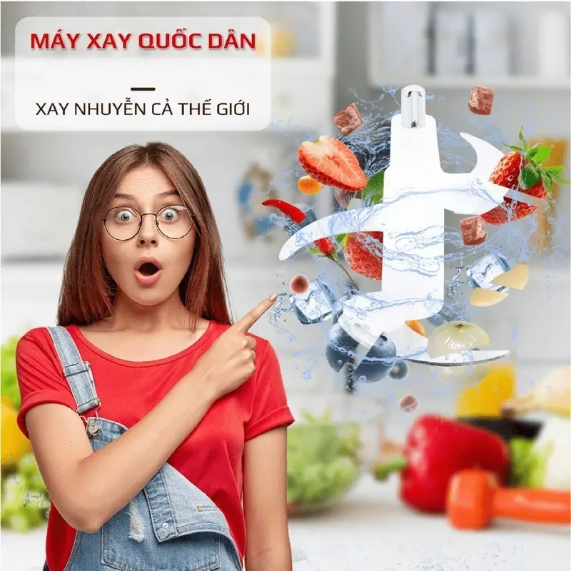 Máy Xay Đa Năng SOKANY Công Suất 250W - Máy Xay Thịt Cá, Nước Đá, Xay Rau Củ 5