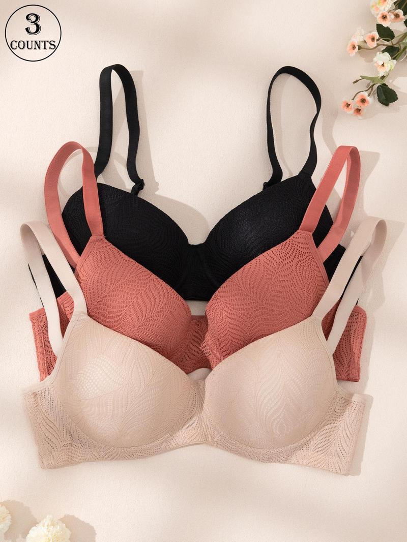 Product Introduction of Women's Solid Color Push Up Bra, Comfortable Breathable Underwire Bra, Softness Lingerie for All Seasons 5