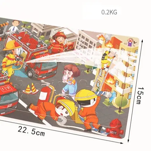 MAINAN EDUKASI ANAK PUZZLE KAYU 30 PCS KARAKTER LUCU / JIGSAW PUZZLE 3
