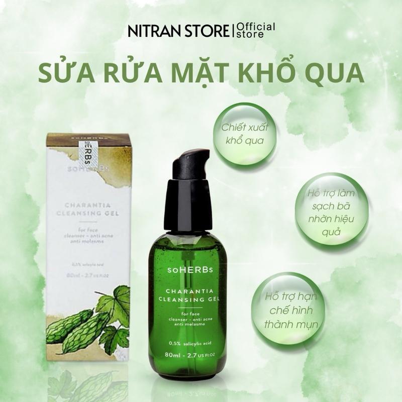 Sữa Rửa Mặt Khổ Qua Soherbs - Hỗ Trợ Làm Sạch Da Hỗ Trợ Giảm Mụn Skincare Nữ
