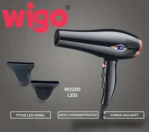 HAIR DRYER/ PENGERING RAMBUT WIGO  HOT N COOL  LED W2200 ORIGINAL WIGO
