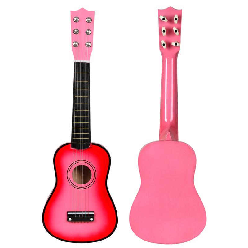 Product Introduction of Cross-border Hot-selling Colorful Basswood 21inch Small Guitars Children's Toys Playable Wooden Guitars Wholesale Starting from 20pcs Guitar 8