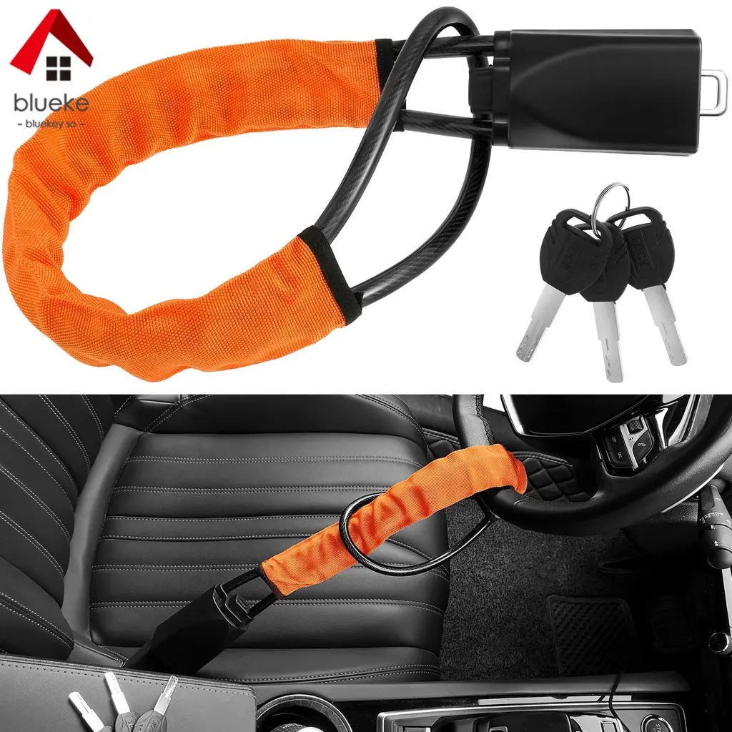 Steering Wheel Lock  Anti-Theft Car Seat Belt Lock Auto Security Lock Car Safe Strip Lock
