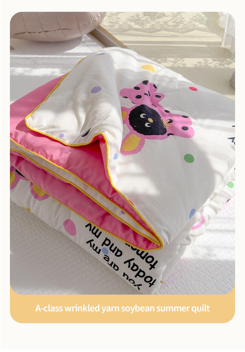 Product Introduction of 2025 Ins Cartoon Double Layer Gauze Class A Summer Cool Quilt Children's Thin Summer Air Conditioning Quilt Student Single Washable Summer Quilt 10