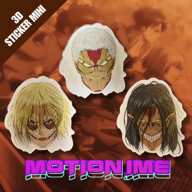 3D Sticker Mini Lenticular Attack on Titan 3