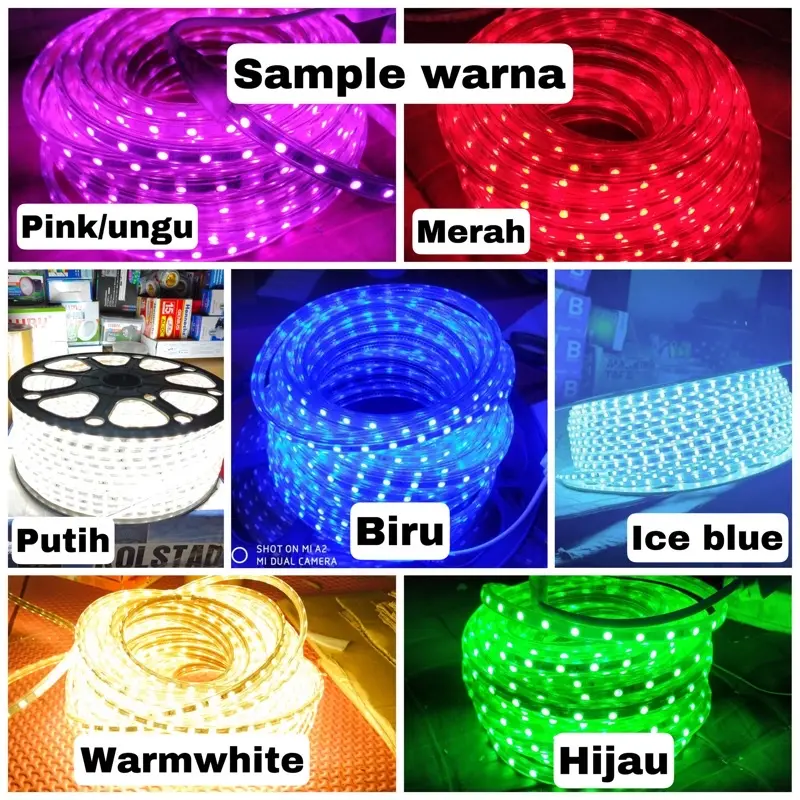 Lampu Led strip Led Lis Plafon 15 Meter siap pakai Lampu selang kotak ...